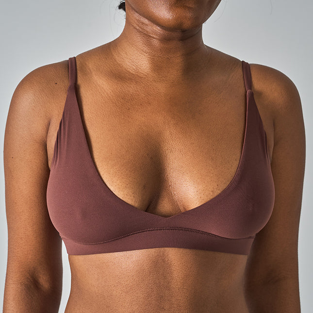 Ski Kardashian-Style Triangle Cup Bra Without Padding, Soft and Stretchy Thin Cup, Comfortable Versatile Tank Top Underwear Bra