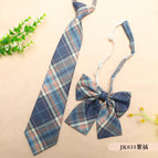 JK035 purple orange plaid [tie collar flower]]