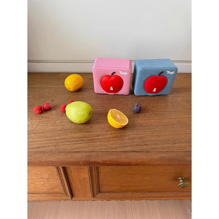 Tagi.Apple Compressed Biscuit Creative Niche Cute Jewelry Box Portable Double-Layer Large-Capacity Storage Box