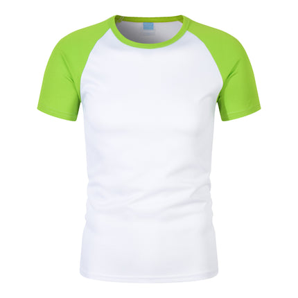 180G100D Quick-Drying Raglan Round Neck Summer Short-Sleeved T-Shirt Breathable Round Neck Sports Moisture-Absorbent New Outdoor