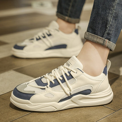 2025 Spring and Summer Men's Shoes Mesh Breathable White Forrest Gump Casual Board Shoes Teenager Running Sports Torre Trendy Shoes