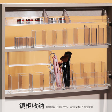 [Multiple Specifications] Transparent Square Storage Tube Detachable Cosmetics Organizer Box Cosmetics Storage Rack Mi Mu