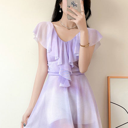 Fairy Swimsuit Female Ruffled Girl Student plus size Hot Spring Belly Covering Conservative Slimming Hot Spring plus size New Swimsuit