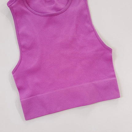 Sports I-shaped Short Vest Women's Rimless Quick-drying Running Fitness Top Sleeveless Yoga Clothes Breathable Overwear