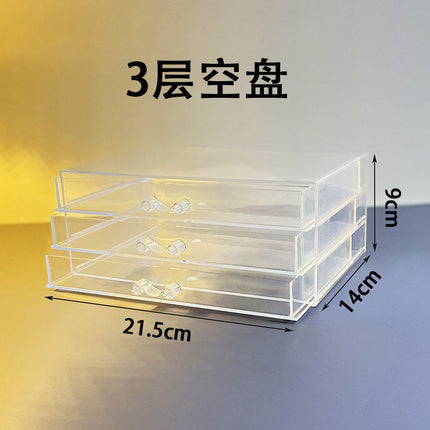 Jewelry Storage Box Large Capacity Multi-Layer Earrings Necklace Compartment Box Anti-Oxidation Drawer Acrylic Storage Box