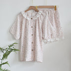 Garden bunny short sleeve shorts / M