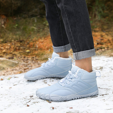 Cross-border New Outdoor Cotton Shoes Couple Non-slip Waterproof Snow Boots Fleece-lined Thickened Hiking Shoes Women's Hiking Camping Shoes
