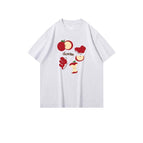 White and gray (4 cut red apples) / S (recommended to wear 37.5-50kg )