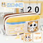 [orange kitten] pen bag + yellow cat velcro + little yellow fish pin