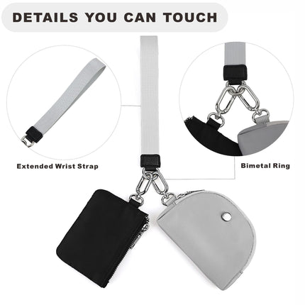 In stock Amazon lulu same multi-functional fashion women's wrist bag portable simple bank card mini coin purse