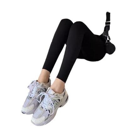 fleece-lined Shark Pants Women's High Waist Leggings 2024 Autumn and Winter Thickened Warm Belly Slimming Yoga Barbie Pants