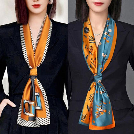 [Gift Box] Thin Scarf Autumn Fashion Joker Small Long Scarf Gift Box for Mother Elder Teacher