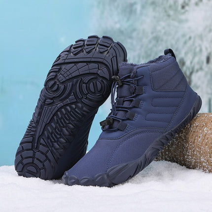 Cross-border New Outdoor Cotton Shoes Couple Non-slip Waterproof Snow Boots Fleece-lined Thickened Hiking Shoes Women's Hiking Camping Shoes