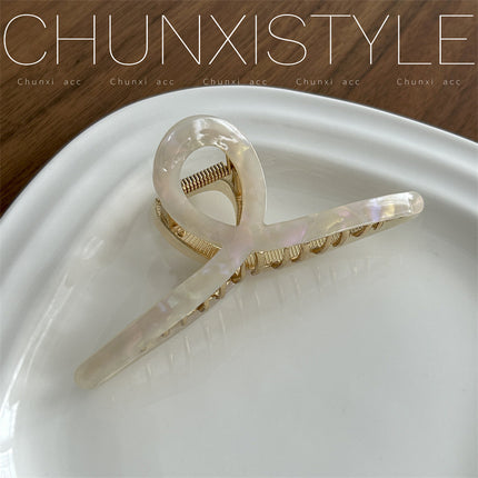 High-grade acetate hairpin for Women summer 2023 New elegant back head clip shark clip hairpin headdress