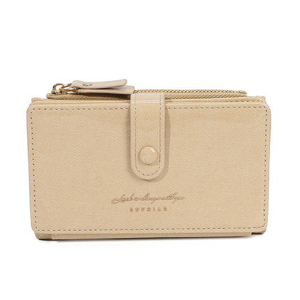 Cross-Border Southeast Asia Multi-Card Slot 80% off Women's Wallet Card Holder Integrated Pu Lacquer Simple Mid-Length Women's Wallet