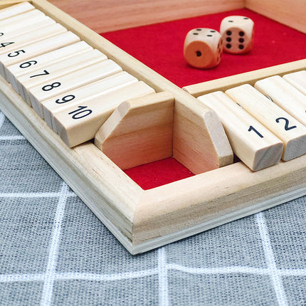 Double-sided Digital Four-sided Flip Card Game Chess Children's Parent-child Table Game Bar Party Drinking Wine Order Wooden Toy