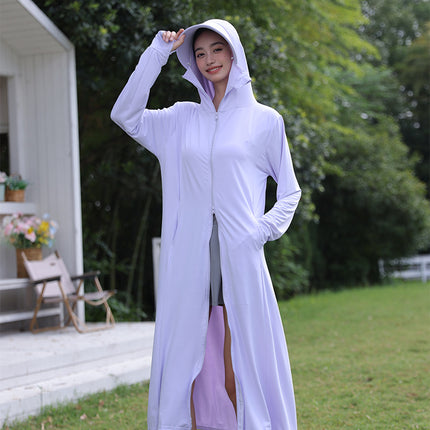 Sun Protection Clothing for Women Summer 2026 New Long Style Full-Body Slim Fit Ice Silk Beach Sun Protection Clothing Anti-Ultraviolet Sun Protection Shirt