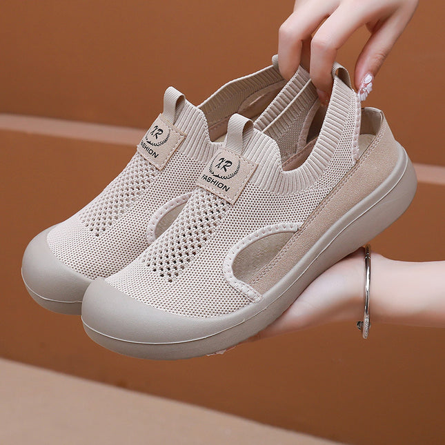 Shoes Women's 2025 Soft Sole Not Tired Shoes Breathable Women's Shoes Spring and Autumn New Slip-on Platform Shoes Women's Lazy Shoes