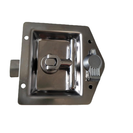 Spot stainless steel panel lock construction machinery door lock MS857 special locomotive toolbox door lock T handle folding