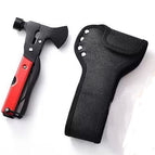 Red aluminum handle black axe hammer + hard nylon bag packaging