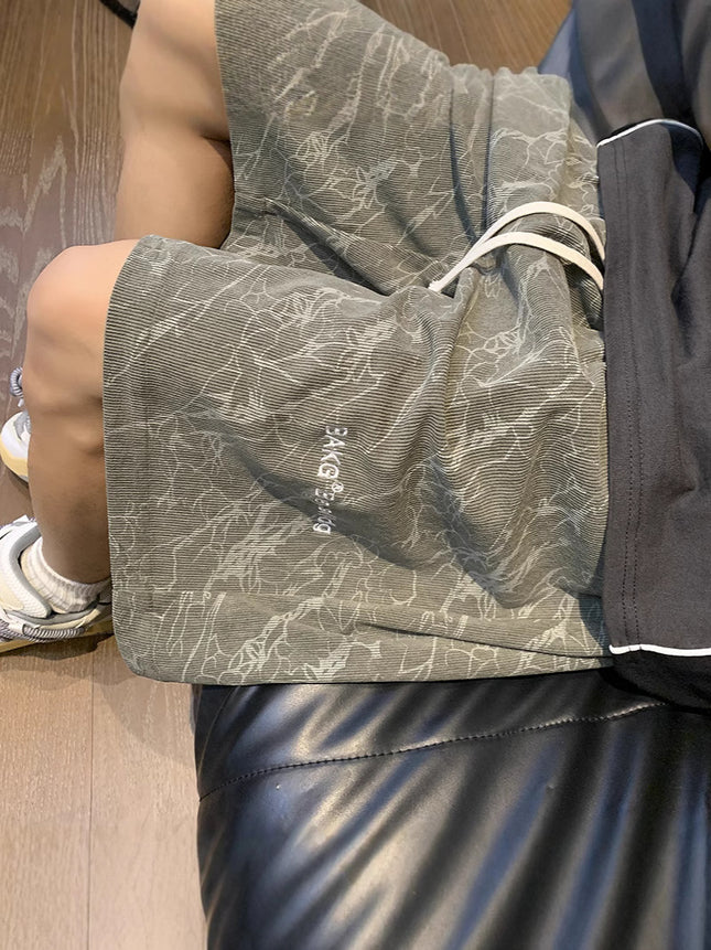 Pink Thin Shorts for Boys and Girls in Summer 2025 Outer Wear American Fashion Brand Loose Sports Casual Five-Point Pants for Women