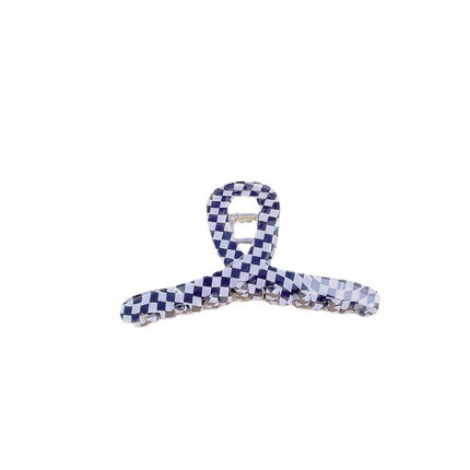 Black and White Checkerboard Hair Clip Acetate Board Back of the Head Hairpin Female Shark Clip Hair Accessory Korean Ins Hair Clip