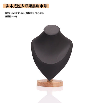 Factory Solid Wood Necklace Display Stand Bracelet Pendant Jewelry Display Rack Figure Model Neck Counter Display Props