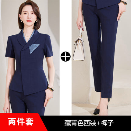 Business Suit suit Women's Summer Temperament High-end Beautician Beauty Salon Tooling Jewelry Store Front Desk Work Clothes