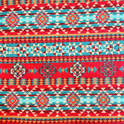 Ethnic style yarn-dyed jacquard cloth geometric stripes home fabric tablecloth sofa cloth decorative cloth for clothes in stock wholesale