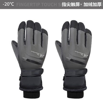 Wholesale Winter fleece-lined Ski Gloves Outdoor Sports Riding Non-slip Gloves Windproof Cold-proof Touch Screen Ladies Gloves