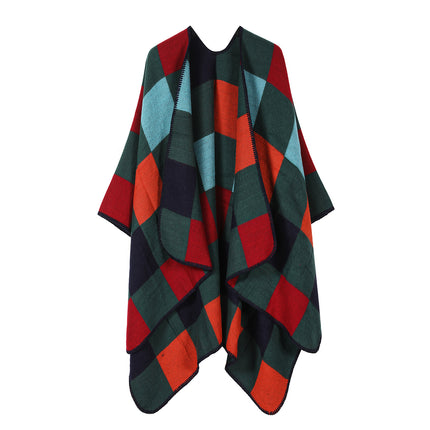 European and American plain striped warm Joker shawl outer autumn and winter office blanket imitation cashmere scarf in stock wholesale