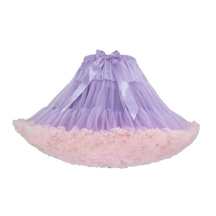 Adult Petticoat Daily Style Ultra-Puffy Nylon Lolita Cloud Petticoat Seamless Marshmallow Violent Puffy Skirt