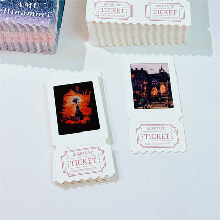 TICKET retro ticket stub reversed light and shadow photo ticket stub box blank ticket stub homemade light and shadow photo in stock
