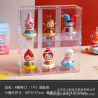 6-compartment storage box with door