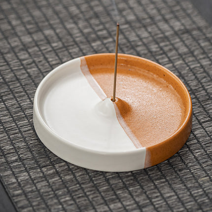 New creative thread incense holder incense tray Candlestick indoor incense burner ceramic home decoration plate incense agarwood sandalwood