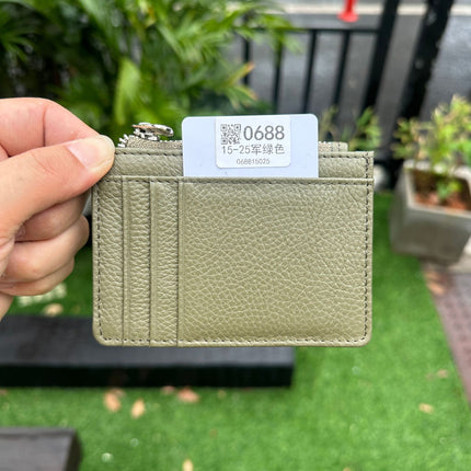 Double-sided Driver's License Multi-card Slot Genuine Leather Zipper Card Bag Top Layer Cowhide Men's Thickened Light Luxury Women's Small Coin Purse Case