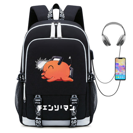 Anime Chainsaw Man Chainsaw Man peripheral schoolbag student male travel bag chain saw Man computer backpack