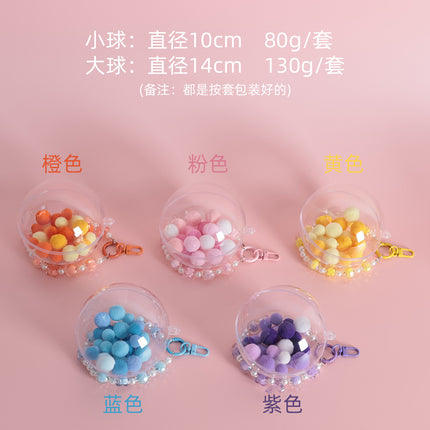 Acrylic Transparent Storage Display Ball Round Bag Keychain Pendant crybaby Cute Doll Storage Ball