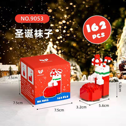 What is the cross-border Christmas building block ball micro-particle assembly puzzle snowman Christmas tree ornaments boys and girls gifts