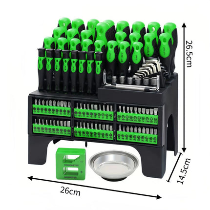 Screwdriver repair set toolbox set Winton tools factory direct cross-border 118pc green blue suit 131 yellow