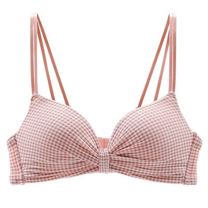 Summer Beautiful Back Bra for Women with Small Breasts, Push-Up Girl's Triangular Cup Adjustable Wire-Free Bra, Seamless Bra Set