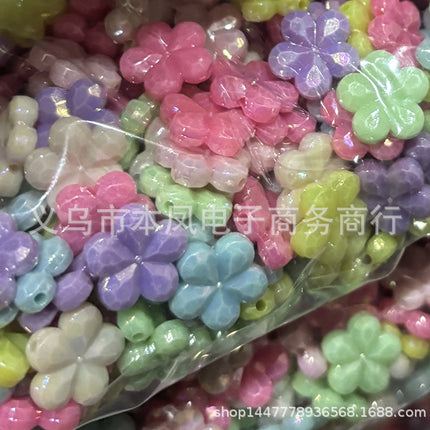 Acrylic light color plated AB colorful diy children beaded material candy AB colorful beads jewelry accessories