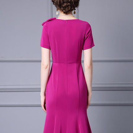 Zhili Formal Occasion Banquet Dress with Bow Decoration, High-Waisted Mermaid Gown, Summer 2026