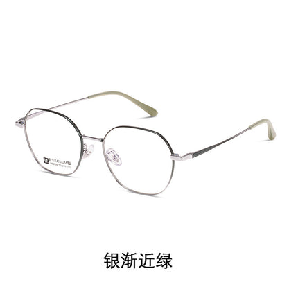 Ultra Light Titanium Frame Gold Wire Glasses Elegant Polygonal Glasses Frame Men's and Women's Style Plain and Artistic Available Myopia Glasses Frame