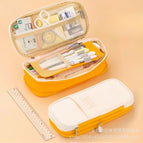 Canvas retractable pencil case [yellow]