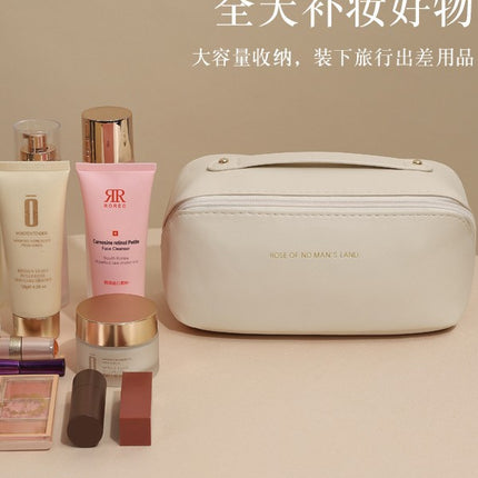 High-End New Style Bag for Women, Large Capacity Pillow-Shaped Cosmetic Bag, Travel Portable, High-Value, Partitioned Storage Bag