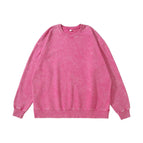 Red-washed round neck sweatshirt / S