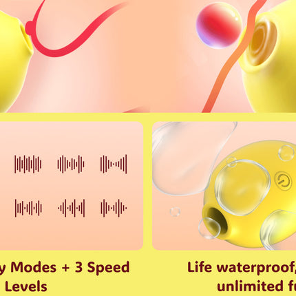 Lemon Vibrator Sucking G-Spot Clitoral Stimulator Vibrating Massger 10 Modes Silicone Dildo Clitoral Sucker Sex Toy For Women