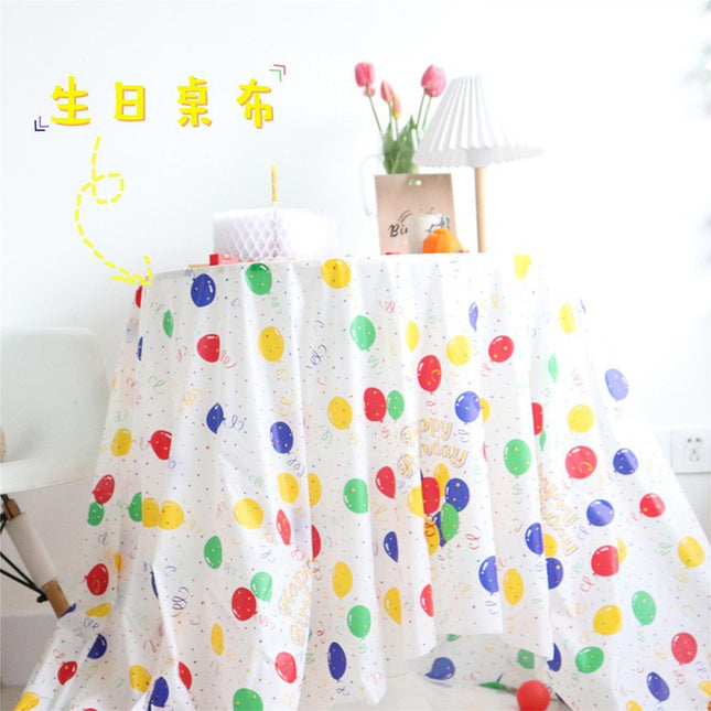 ins style birthday party disposable tablecloth boys and girls photo props party layout decoration table decoration
