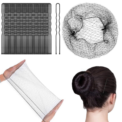 Hair Bun Maker Dance Net Bun Hairpiece Flight Attendant Hair Flower Bun Invisible Hair Net Wig Disposable Hair Bun